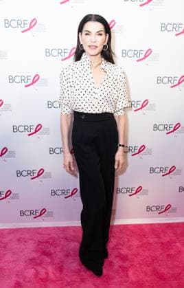 2025 Breast Cancer Research Foundation Awards Luncheon Julianna Margulies wearing earrings and ring by Robinson Pelham Pink Ribbon Collection attends Breast Cancer Research Foundation Awards Luncheon at Hilton Midtown in New York, NY on October 30, 2025. New York New York United States Copyright: LevxRadin