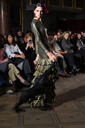 International Flamenco Fashion Week Madrid, (SIMOF) - 30 Oct 2025 A model walks in a Sergy design at the International Flamenco Fashion Week Madrid, (SIMOF) show, at the Wellington Hotel. Madrid Spain Copyright: xAtilanoxGarciax xSOPAxImagesx FOTO54132