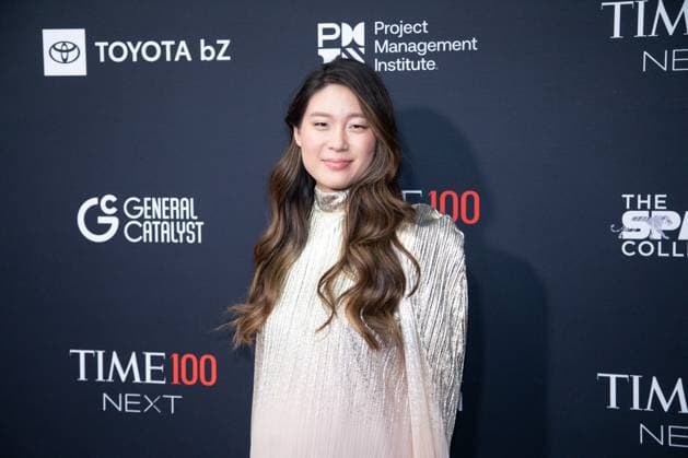April Koh arrives on the red carpet for the 2025 TIME100 Next at Current at Chelsea Piers Pier 59 on Thursday, October 30, 2025 in New York City.  NYP20251030505 SERENAxXUxNING