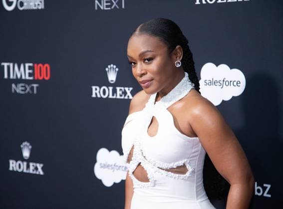 Nomzamo Mbatha arrives on the red carpet for the 2025 TIME100 Next at Current at Chelsea Piers Pier 59 on Thursday, October 30, 2025 in New York City.  NYP20251030508 SERENAxXUxNING