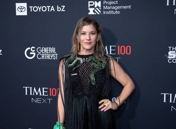 Catalina Martínez Coral arrives on the red carpet for the 2025 TIME100 Next at Current at Chelsea Piers Pier 59 on Thursday, October 30, 2025 in New York City.  NYP20251030513 SERENAxXUxNING