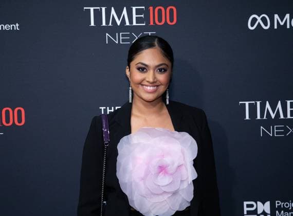 Swayam Bhatia arrives on the red carpet for the 2025 TIME100 Next at Current at Chelsea Piers Pier 59 on Thursday, October 30, 2025 in New York City.  NYP20251030525 SERENAxXUxNING