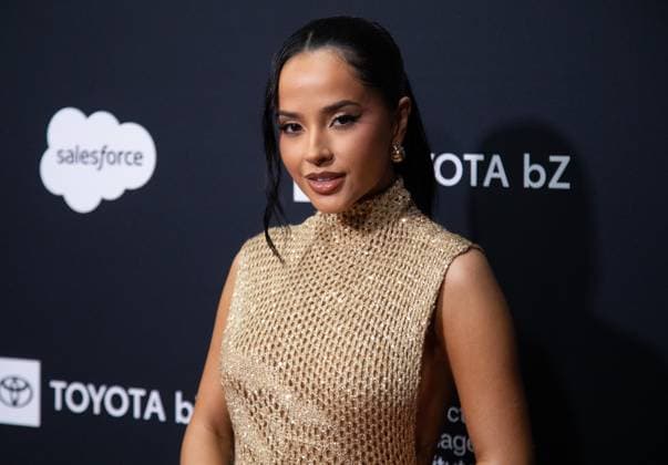 Becky G arrives on the red carpet for the 2025 TIME100 Next at Current at Chelsea Piers Pier 59 on Thursday, October 30, 2025 in New York City.  NYP20251030550 SERENAxXUxNING