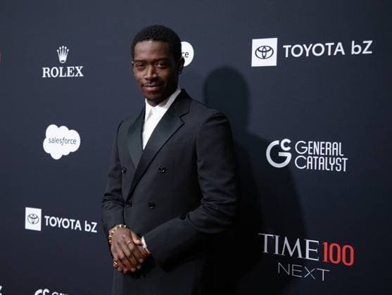 Damson Idris arrives on the red carpet for the 2025 TIME100 Next at Current at Chelsea Piers Pier 59 on Thursday, October 30, 2025 in New York City.  NYP20251030536 SERENAxXUxNING