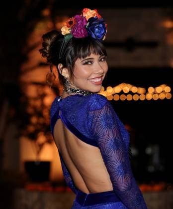 Xochitl Gomez attends the 2025 Dia De Muertos Gala Presented by Lexus, Tequila Don Julio, Nike, DNERO, Calamigos Ranch and Maremoto at the Los?Angeles? River?Center?&?Gardens in Los Angeles on Thursday, October 30, 2025.  LAP20251030010 GREGxGRUDT