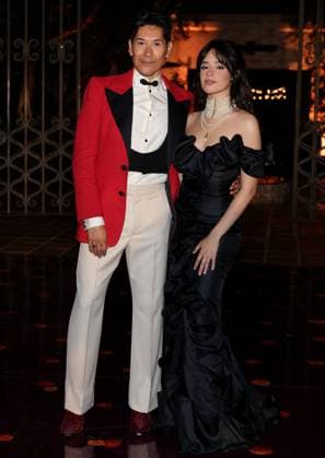 Carlos Eric Lopez and Camila Cabello attend the 2025 Dia De Muertos Gala Presented by Lexus, Tequila Don Julio, Nike, DNERO, Calamigos Ranch and Maremoto at the Los?Angeles? River?Center?&?Gardens in Los Angeles on Thursday, October 30, 2025.  LAP20251030053 GREGxGRUDT