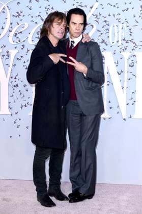 George Vjestica und Nick Cave bei der Premiere der Sky Atlantic-Miniserie The Death of Bunny Munro in der Royal Festival Hall. London, 30.10.2025