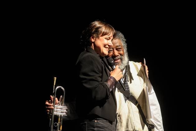 Konzert von Nadin Deventer und Wadada Leo Smith , Jazzfest Berlin 25 Nadin Deventer und Wadada Leo Smith