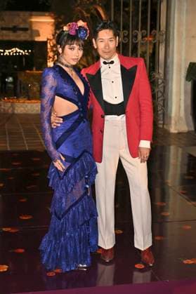 Xochitl Gomez und Carlos Eric Lopez bei der 5. Dia De Muertos Gala präsentiert von Lexus, Tequila Don Julio, Nike, Dnero, Mattel, Calamigos Ranch und Maremoto im Los¯Angeles¯River¯Center¯&¯Gardens. Los Angeles, 30.10.2025