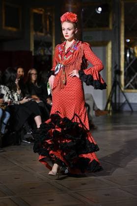 International Flamenco Fashion Week Madrid, (SIMOF) in Madrid - 31 Oct 2025 A model walks in a Angela Isa design at the International Flamenco Fashion Week Madrid, (SIMOF) show, at the Wellington Hotel in Madrid. Madrid Spain Copyright: xAtilanoxGarciax xSOPAxImagesx FOTO54348