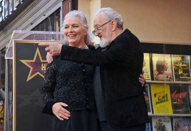 American actor and director Robert Englund, who is best known for his portrayal of the villainous Freddie Krueger is joined by his wife Nancy Booth fduring an unveiling ceremony honoring him with the 2, 826th star on the Hollywood Walk of Fame in Los Angeles on Friday, October 31, 2025.  LAP2025103125 JIMxRUYMEN