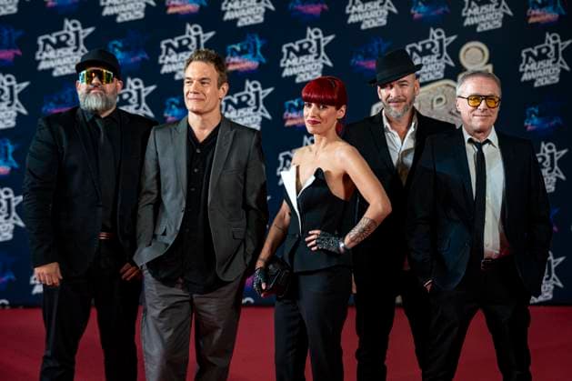 PEOPLE : NRJ Music Awards - Cannes 31 10 25 Superbus attend the 27th NRJ Music Awards on October 31, 2025 in Cannes, France. Photo by Sandrine Thesillat PsNewZ  Copyright: xSandrinexTHESILLATx