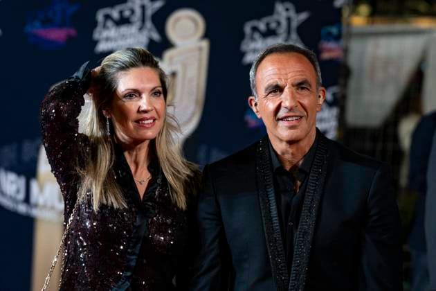 PEOPLE : NRJ Music Awards - Cannes 31 10 25 Tina Grigoriou and Nikos Aliagas attend the 27th NRJ Music Awards on October 31, 2025 in Cannes, France. Photo by Sandrine Thesillat PsNewZ  Copyright: xSandrinexTHESILLATx