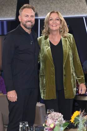 Steven Gätjen und Bettina Tietjen bei der Aufzeichnung der NDR Talk Show im NDR Fernsehstudio Lokstedt. Hamburg, 29.10.2025