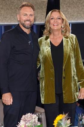 Steven Gätjen und Bettina Tietjen bei der Aufzeichnung der NDR Talk Show im NDR Fernsehstudio Lokstedt. Hamburg, 29.10.2025