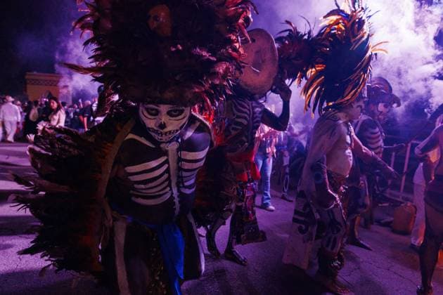 MERIDA, The Netherlands, 2025-10-31 21:17:50 Merida, October 31, 2025. As part of the Hanal Pixan (food for the souls), the Walk of the Souls (Paseo de las Animas) took place, starting from the common cemetery. Hanal Pixan is celebrated in the Yucatan during the Day of the Dead (Dia de Muertos) and has a Mayan origin. Photo: NLBEELD Robert Meerding Credit: NL Beeld Robert Meerding - Inc  Copyright: xx x