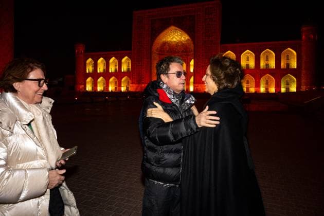 Audrey Azoulay At Jean-Michel Jarre Concert - Samarkand Audrey Azoulay attends Jean-Michel Jarre’s concert on the famous Registan Square, as Samarkand hosts the 43rd UNESCO General Conference, a historic gathering of all member states outside Paris for the first time in 40 years, in Samarkand, Uzbekistan, on November 1st, 2025. Photo by Ammar Abd Rabbo ABACAPRESS.COM Samarkand Uzbekistan  Copyright: xAbdxRabboxAmmar ABACAx