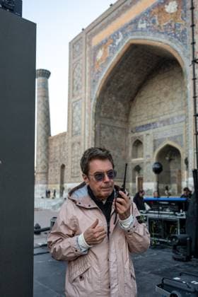 Jean-Michel Jarre At Concert on Registan Square - Samarkand Jean-Michel Jarre seen prior to his concert on the famous Registan Square, as Samarkand hosts the 43rd UNESCO General Conference, a historic gathering of all member states outside Paris for the first time in 40 years, in Samarkand, Uzbekistan, on November 1st, 2025. Photo by Ammar Abd Rabbo ABACAPRESS.COM Samarkand Uzbekistan  Copyright: xAbdxRabboxAmmar ABACAx