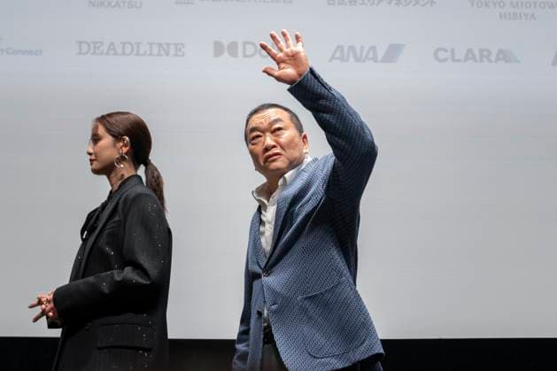 (L-R) Hirona Yamazaki (actress), Toru Kenjyo (Executive Producer), November 1, 2025 - One Last Throw Japan premiere at the Tokyo International Film Festival in Tokyo, Japan.  aflo_308935311