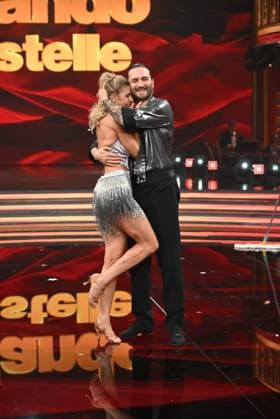 Rome: Rai Auditorium of the Foro Italico. Dancing with the Stars, Episode 6. Pictured: Martina Colombari and Luca Favilla.  Copyright: xMaurizioxD Avanzox xipa-agency.netx xMaurizioxDxAvanzox IPA_Agency_IPA67390977