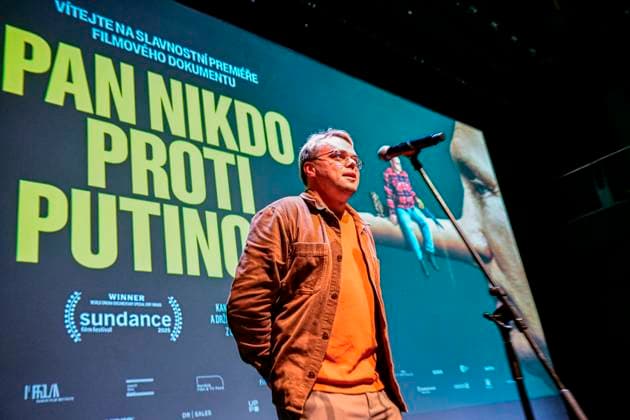 The premiere of the Danish-Czech documentary Mr Nobody Against Putin by director David Borenstein and co-director and lead actor Pavel Pasha Talankin (photo) took place in Archa+, Prague, Czech Republic, November 2nd, 2025. (CTKxPhoto VitxSimanek) CTKPhotoP2025110207111  CTKPhotoP2025110207111