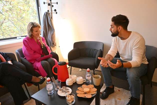 Queen Mathilde Visits Centre De Prevention Du Suicide BRUSSELS, BELGIUM - NOVEMBER 3 :Queen Mathilde visits the Centre de Prévention du Suicide in Brussels, an organisation dedicated to multifaceted suicide prevention through accessible and low-threshold telecare. The organisation offers support to people with suicidal thoughts or behaviour, and to their loved ones. .on November 03, 2025 in Brussels, Belgium, 03 11 2025 Brussels Belgium  Copyright: xBertxVanxDenxBrouckex