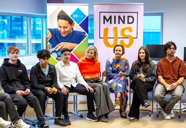 03-11-2025 Haarlem Queen Maxima, honorary chair of the MIND Us Foundation visited Leading Locals at the Haarlem College in Haarlem. Â  Copyright: xPPEx