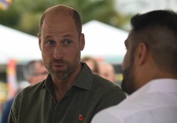 Prince William in Rio de Janeiro RIO DE JANEIRO, BRAZIL, NOVEMBER 3 : Prince William takes part in activities on Copacabana Beach, in the southern part of Rio de Janeiro, Brazil, late Monday afternoon, on November 03, 2025. During his visit, he played volleyball with teenagers and observed a drowning rescue simulation carried out by the Fire Department. He later met with firefighters, who showcased the technologies used by the department, and watched a live demonstration of a sea rescue operation involving jet skis and a helicopter. Fabio Teixeira Anadolu Rio de Janeiro Brazil. Editorial use only. Please get in touch for any other usage. Copyright: x2025xAnadoluxFabioxTeixeirax