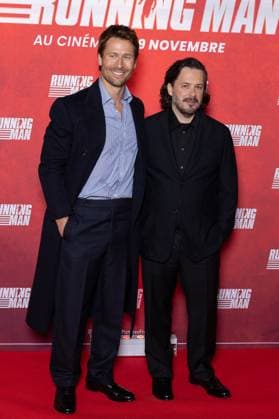 Running Man Paris Film Premiere Glen Powell and Edgar Wright attends Running Man Paris Film Premiere at UGC Cine Cite Bercy on November 03, 2025 in Paris, France. Photo by Nasser Berzane ABACAPRESS.COM Paris France  Copyright: xBerzanexNasser ABACAx