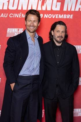 Running Man Paris Film Premiere Glen Powell and Edgar Wright attends Running Man Paris Film Premiere at UGC Cine Cite Bercy on November 03, 2025 in Paris, France. Photo by Nasser Berzane ABACAPRESS.COM Paris France  Copyright: xBerzanexNasser ABACAx