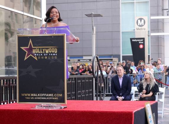 Sherri Shepherd attends an unveiling ceremony honoring her with the 2,827th star on the Hollywood Walk of Fame in Los Angeles on Monday, November 3, 2025.  LAP20251103807 GREGxGRUDT
