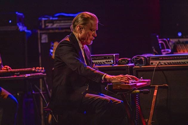 Swans live at Teatro Nuovo in Ferrara - 03 Nov 2025 Swans guitarist Christoph Hahn performs live at the Teatro Nuovo. The Swans concert is coming up this fall for Ferrara Sotto le Stelle. Ferrara Italy Copyright: xCarloxVerganix xSOPAxImagesx IMG_0989