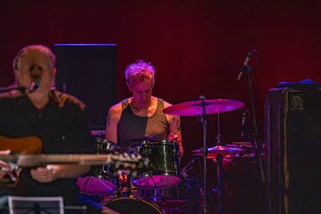 Swans live at Teatro Nuovo in Ferrara - 03 Nov 2025 Swans drummer Phil Puleo performs live at the Teatro Nuovo. The Swans concert is coming up this fall for Ferrara Sotto le Stelle. Ferrara Italy Copyright: xCarloxVerganix xSOPAxImagesx IMG_1002