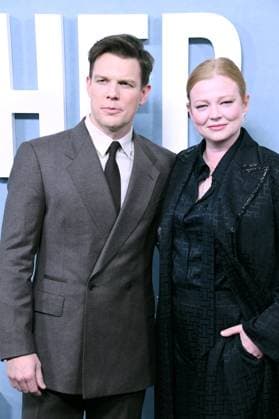 NEW YORK, NY - NOVEMBER 3: Jake Lacy and Sarah Snook at the Peacock Original premiere screening of All Her Fault on November 3, 2025 at SVA Theater in New York City. Copyright: xMediaPunchx