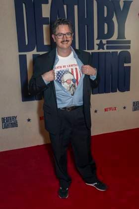 Netflix s Death by Lightning Limited Series Premiere, New York, USA - 03 Nov 2025 Ethan Antonuncci attends Netflix s Death By Lightning New York Premiere at The Plaza Hotel New York United States Copyright: xRonxAdarx xSOPAxImagesx _radar_deathbylightning_20251103_01255
