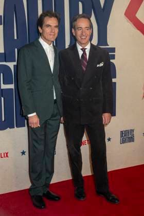 Netflix s Death by Lightning Limited Series Premiere, New York, USA - 03 Nov 2025 (L-R) Michael Shannon and Matthew Macfadyen attend Netflix s Death By Lightning New York Premiere at The Plaza Hotel New York United States Copyright: xRonxAdarx xSOPAxImagesx _radar_deathbylightning_20251103_01649