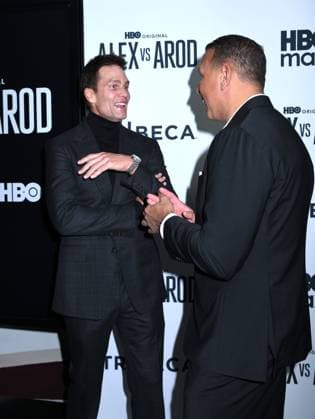November 3, 2025, New York, Ny, United States: Tom Brady and Alex Rodriguez attend the New York Premiere Screening of Alex vs ARod . Held at the DGA Theater in New York. November 3, 2025. New York United States - ZUMAp281 20251103_zea_p281_018 Copyright: xPhotoxImagexPressx