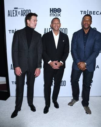 November 3, 2025, New York, Ny, United States: Tom Brady, Alex Rodriguez and Michael Strahan attend the New York Premiere Screening of Alex vs ARod . Held at the DGA Theater in New York. November 3, 2025. New York United States - ZUMAp281 20251103_zea_p281_026 Copyright: xPhotoxImagexPressx