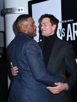 November 3, 2025, New York, Ny, United States: Tom Brady and Michael Strahan attend the New York Premiere Screening of Alex vs ARod . Held at the DGA Theater in New York. November 3, 2025. New York United States - ZUMAp281 20251103_zea_p281_032 Copyright: xPhotoxImagexPressx