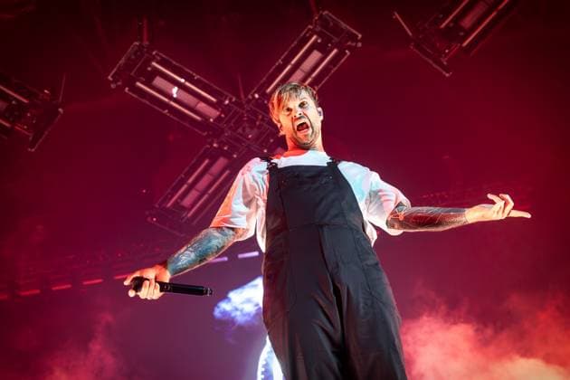Electric Callboy live in Oslo, Norway Oslo, Norway. 03rd, November 2025. The German band Electric Callboy performs a live concert at Unity Arena in Oslo. Here vocalist Kevin Ratajczak is seen live on stage. Norway, Oslo, Unity Arena  Copyright: xGonzalesxPhoto TerjexDokkenx