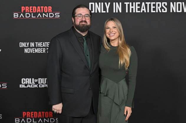 Ben Rosenblatt mit Ehefrau Greta Rosenblatt bei der Premiere des Kinofilms Predator: Badlands im TCL Chinese Theater. Los Angeles, 03.11.2025