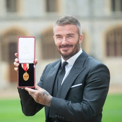 Investiture - Tuesday 4 November - Windsor Castle, London, UK Sir David Beckham poses for, Credit:Justin Ng Avalon UK, England, London, Windsor Castle  Copyright: xJustinxNgx xAvalonx 1050263622