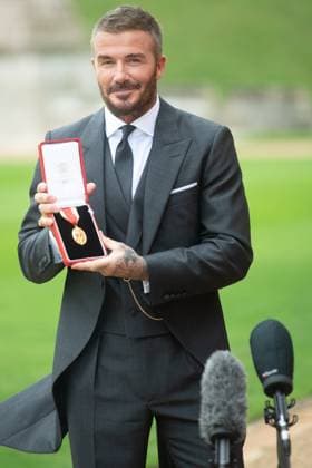 Investiture - Tuesday 4 November - Windsor Castle, London, UK Sir David Beckham is interviewed by media after being awarded a Knighthood for services to Sport and to Charity at Windsor Castle, London, England, UK on Tuesday 4 November, 2025., Credit:Justin Ng Avalon UK, England, London, Windsor Castle Copyright: xJustinxNgx xAvalonx 1050263657