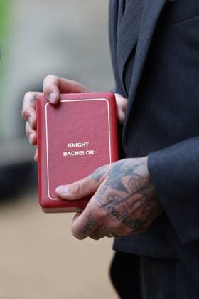 David Beckham is knighted at Windsor Castle. David Beckham is knighted at Windsor Castle., Credit:Richard Pohle Avalon  Copyright: xRichardxPohlex xAvalonx 1050268335