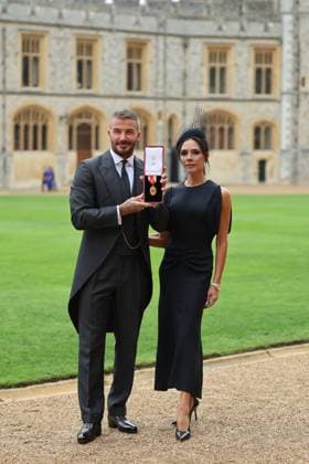 David Beckham Knighted at Windsor Castle. David Beckham is knighted at Windsor Castle., Credit:Richard Pohle Avalon  Copyright: xRichardxPohlex xAvalonx 1050270260