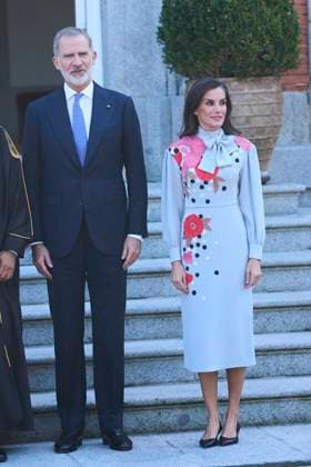 04-11-2025 Oman Queen Letizia and King Felipe during a meeting with the Sultan of Oman, Haitham Bin Tariq, at Zarzuela palace in Madrid. No Spain Â  Copyright: xPPEx