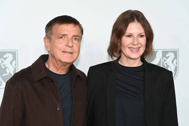 v.l. Andreas GURSKY, Fotograf, und seine Frau Annika GURSKY Franz, Verleihung des Staatspreises des Landes Nordrhein-Westfalen in Duesseldorf am 04.11.2025