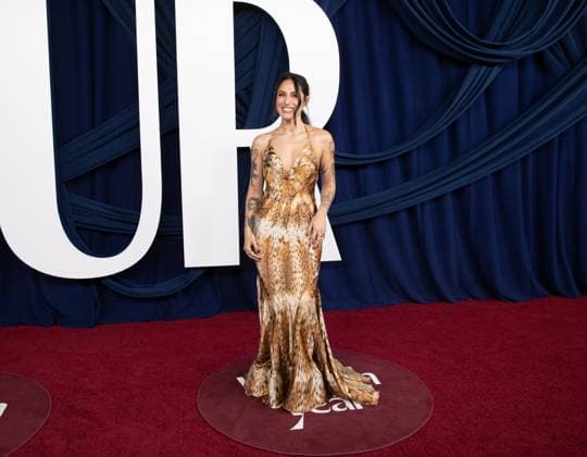 Tefi Pessoa arrives on the red carpet for the Glamour Women of the Year Awards on Tuesday, November 4, 2025 at The Plaza Hotel in New York City.  NYP20251104511 SERENAxXUxNING