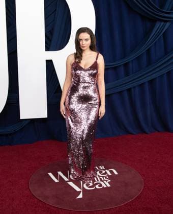 Isabella Briggs arrives on the red carpet for the Glamour Women of the Year Awards on Tuesday, November 4, 2025 at The Plaza Hotel in New York City.  NYP20251104525 SERENAxXUxNING