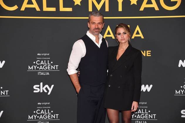 Rome, Italy: Rome, Cinema The Space Moderno Premiere of the Sky Series Call My Agent - Italy , In the photo: Luca Argentero Cristina Marino Rome Italy  - ZUMAp169 20251104_zea_p169_1293 Copyright: xVincenzoxLandix